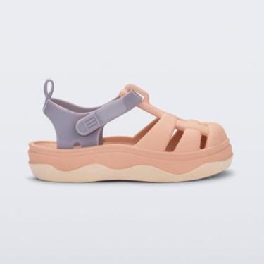 Imagem de Sandália Infantil Menina Mini Melissa Zig Bege/Cinza-Feminino