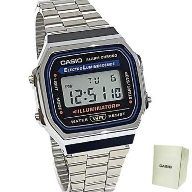 Imagem de Relógio Casio Unissex Digital Vintage Prateado A168WA-1WDF