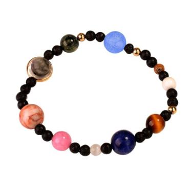 Imagem de Miniverse Bracelet, Solar System Bracelet Men Women Natural Stone Planets Galaxy The Eight Planets Guardian Star Saturn Handmade Bracelets