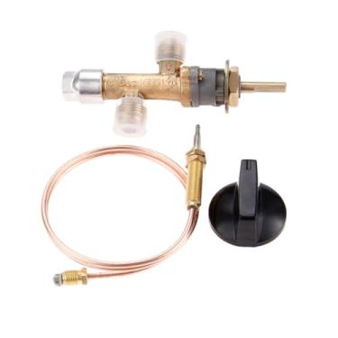 Imagem de Válvula de controle gás 5/8-18UNF com termopar 600 mm e interruptor botão M8 * 1 para lareira