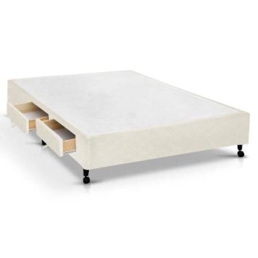 Imagem de Cama Box Base c/Gavetas Casal Poli Tecido Clean (138x27-c/2 Gavs) - Ca