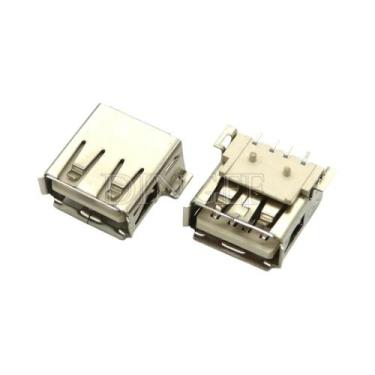 Imagem de 5 peças usb tipo a porta padrão fêmea conectores de solda conector pcb