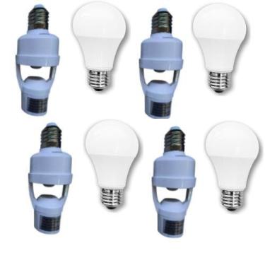 Imagem de 4X Sensores Fotocélula com Lâmpada SUPER LED BRANCA 6500K - OLT-GYKT-E