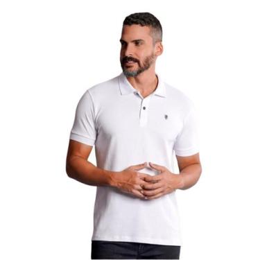 Imagem de Camisa Polo Manga Curta Básica Masculina - PACO JEANS, Branco, M