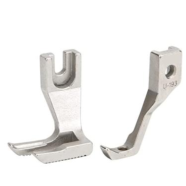 Imagem de Calcador de recorte de debrum de tubulação, acessório de máquina de costura de metal durável de alta qualidade para padrão 0302 0318 6 7 1181 modelo máquina de costura de pé de