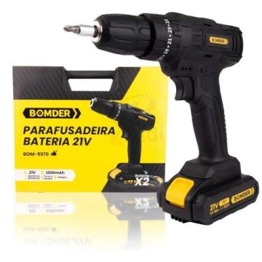 Imagem de Parafusadeira Furadeira Sem Fio 21V Profissional com 2 Baterias e Male