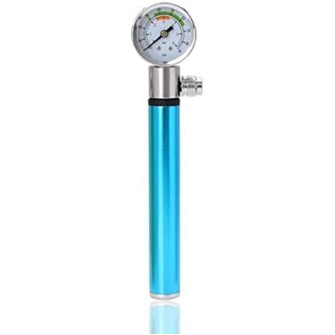 Imagem de Bomba de bicicleta portátil para bicicleta bomba de ar manual de alta pressão pneu de bicicleta com medidor de alta pressão acessórios de ciclismo para bicicletas de estrada e montanha