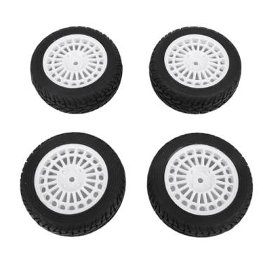 Imagem de KUIDAMOS Pneus de Carro de Passeio Em Estrada 1/10, Borracha Elegante e Resistente Ao Desgaste, Conversão 1/16, Pneus de Rally 3x1, pol. para Carros Modelo, 4 Peças, Padrão Simétrico Ventilado Com