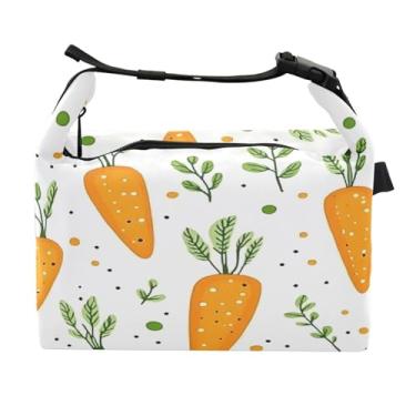 Imagem de STAYTOP Lancheira fofa de cenoura com fivela de alça, lancheira isolada para meninos e meninas, lancheira térmica para trabalho escolar