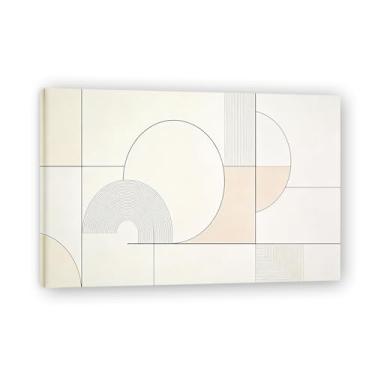 Imagem de Arte em tela minimalista World Without Sound: Serenity Neutral Tones Large Blank Area for Calm Space Decor19.17.8x74.9 cm Emoldurado