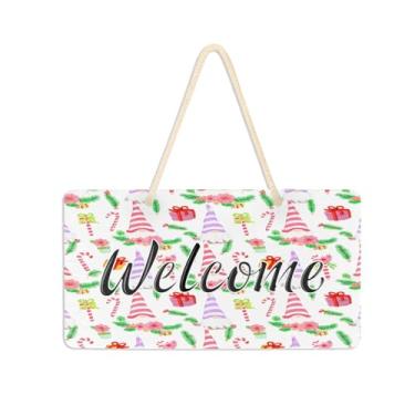 Imagem de Burbuja Placa de boas-vindas de gnomos para porta da frente, placa de boas-vindas de PVC para decoração de férias de casa de fazenda, 15 x 28 cm