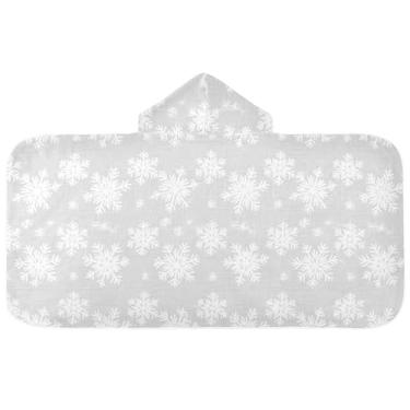 Imagem de Burbuja Toalha de banho com capuz de laço rosa para crianças, toalha de praia de pelúcia macia absorvente para chá de meninas e meninos 3-10 anos, 61 x 127 cm