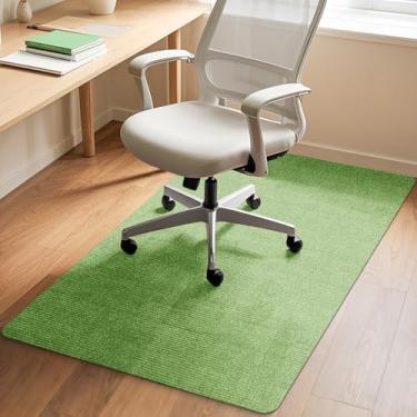Imagem de Tapete de cadeira de escritório para pisos de madeira 122 x 91 cm, protetor de piso de azulejo grande antiderrapante durável, antiarranhões, espesso, resistente, reciclável, para cadeiras de rodinhas