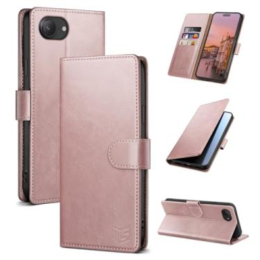 Imagem de SUANPOT Capa carteira compatível com iPhone 16e de 6,1 polegadas com suporte de cartão de crédito com bloqueio RFID, capa protetora de couro PU flip book masculina e feminina para Apple 16e, cor ouro