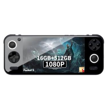 Imagem de Zestioe AYANEO Pocket S-15 cm console portátil Android tela sensível ao toque tablet computador PC Snapdragon G3x Gen 2 CPU 16 GB RAM + 512 GB de armazenamento (preto)