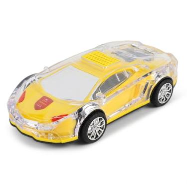 Imagem de Yunseity Alto-falante Bluetooth para Modelo de Carro Esportivo, Alto-falante Sem Fio para Modelo de Carro Portátil, 8,7 Polegadas, Recarregável por USB, Com Luzes LED, Subwoofer
