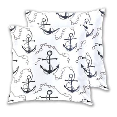 Imagem de Joitme Conjunto de 2 capas de almofada de mola grandes para decoração de casa, sala de estar, 50 x 50 cm, 2 peças