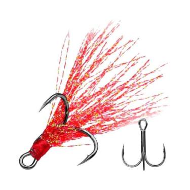 Imagem de Anzóis Triplos De Pesca Em Aço Carbono Reforçado Com Espinhos, Força 4