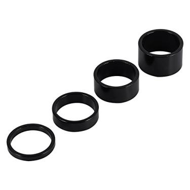 Imagem de Generic Espaçador de Fone de Ouvido de Liga de Alumínio, Leve, Conjunto de Arruela Ecológica para Bicicleta de Estrada, 5mm/10mm/15mm/20mm, 4 Cores (#1)