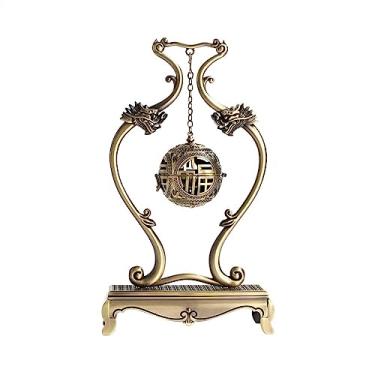 Imagem de porta-vara de incenso Zen decoração de mesa decorações requintado oco relevo padrão circular queimador incenso interior pendurado suporte