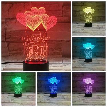 Imagem de Balão de amor LED 3D Night Light para quarto de crianças