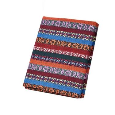 Imagem de Tecido Listrado Colorido Por Jarda, Tecidos De Estofamento Estilo Mexicano Para Cadeiras, Tecido Decorativo De Arte Étnica Minimalista Para Projetos DIY Domésticos(1#,1.5x1m/4.9x3.3ft)
