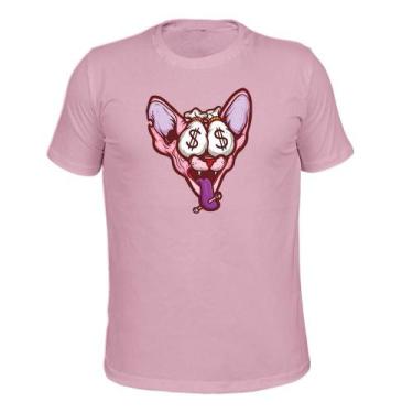 Imagem de Camiseta Plus Size Algodão Tecido Macio Estampada Sifra Rose, Rosa, G5