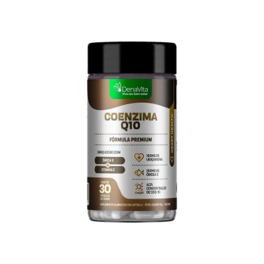 Imagem de Coenzima Q10, Ômega 3, Vitamina E, Coq10, Tcm, Vegano, Denavita-Unissex