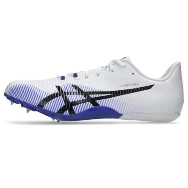 Imagem de ASICS Tênis unissex Hypersprint 8 Track & Field, Branco/Cobalt Burst, 6.5 Women/5 Men