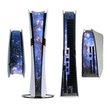 Imagem de Decalque de console para PS5 Pro, adesivo central da capa, película protetora lateral, adesivo de fita intermediária do host, capa de decalque adesivo de pele (azul)