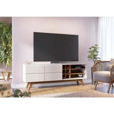 Imagem de Rack Bancada Ambiente Noronha 1.8 Off White Matte Freijó  Colibri