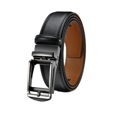 Imagem de Cinto Masculino De Couro Genuíno Com Fivela Automática De Metal, Quali