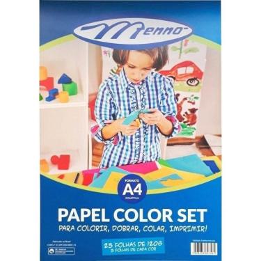 Imagem de Papel Color Set Colorido A4 - 24 FLS - 120g - MP801 - Menno