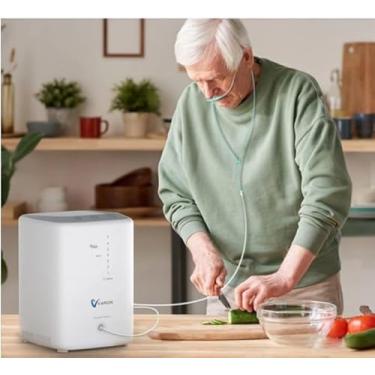 Imagem de 4.8kg Portátil, Concentrador de OX, 7 Níveis de Fluxo, Silencioso ≤42dB, Com Controle Remoto, Oxigênio para Casa, 110V