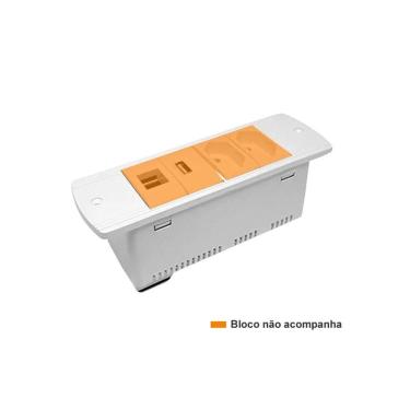 Imagem de Régua para Tomadas Série 170mm 4 Blocos S/Bloco Qm18706 QTMOV