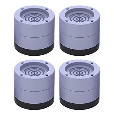 Imagem de 4 Pacote de Pés Máquina Lavar com Vibração Pads Choque para Cancelamento Ruído Ajustáveis em Altura Secadora Geladeira M
