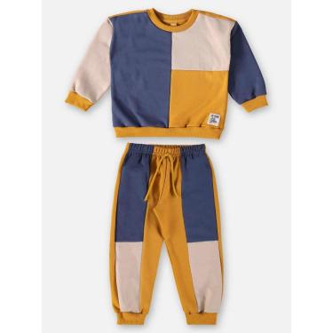 Imagem de Conjunto Infantil Moletom Marrom Chai Menino Inverno Up Baby-Masculino