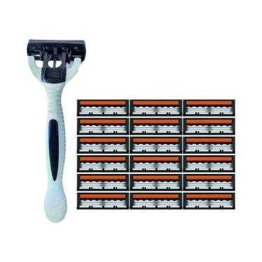 Imagem de Lâminas De Barbear Manuais De Aço Inoxidável De 3 Camadas Unissex Com 