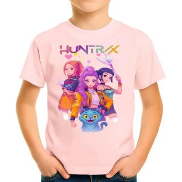 Imagem de Camiseta Camisa Infantil Juvenil Menina Menino Huntrix Guerreiras do K