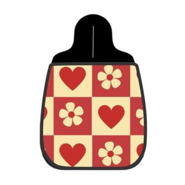 Imagem de Lixeira De Carro Organizador Lixinhocar Coração Flor Geométrico