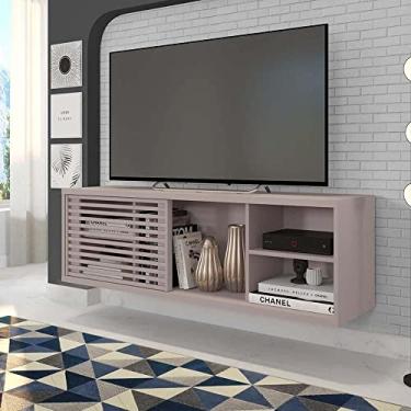 Imagem de Rack Suspenso para Tv até 55 Polegadas 136cm em Bp Porta Ripada Multiverso Espresso Móveis