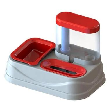 Imagem de Bebedouro Automático e Comedouro para Cães e Gatos | Anti Formiga e Não Molha os Pelos | 1L(VERMELHO - SOLUTION)