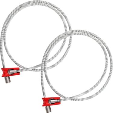 Imagem de LEIFIDE 2 pacotes de estilingue de corda de fio de perna única, 2 botões (2 virolas) Gargantilha deslizante de toras (logging), cabo de equipamento resistente, resistente com dedal de 2,5 m para toras