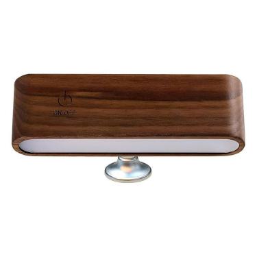 Imagem de Luminária Led Recarregável Parede/Mesa Sem Fio Mogno