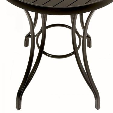 Imagem de Mesa Em Alumínio Com O Tampo Ripado De 1,40 Metros Preto