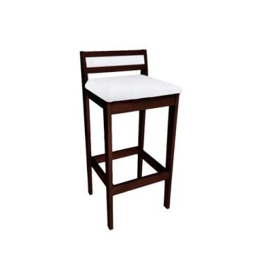 Imagem de Banqueta Baixa 70cm para Bancada Assento Estofado em Sintetico Cecilia