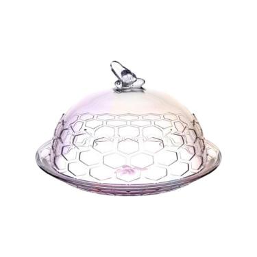 Imagem de Queijeira Em Vidro Bee Rainbow 20x12cm Haüskraft