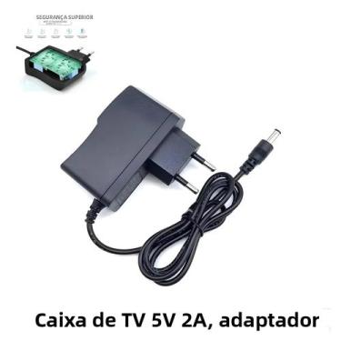 Imagem de Adaptador Carregador 5V 2A Para TV Box Com Plugues UK EU AU US Para An