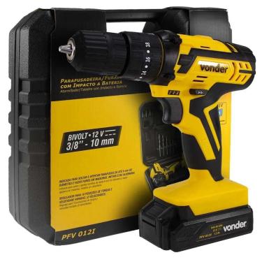 Imagem de Parafusadeira-furadeira Vonder 12v Pfv012i Impacto
