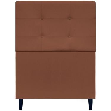 Imagem de Cabeceira Decorativa Ivy Para Cama De Solteiro 90 Cm Suede Terracota, Suede